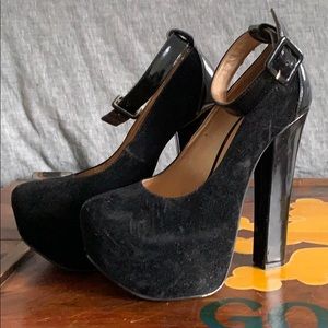 Suede Platform Heels